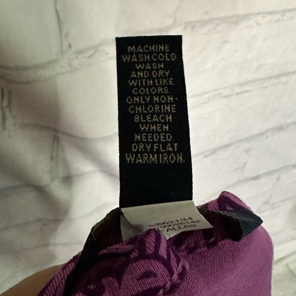 Banana Republic Purple Swirl Patterned Short-Sleeve Top, XL, Pre-owned - Picture 6 of 6